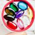 Set 9pcs Naga Eye Leklai Magic Rich Healing Stone Oval Crystal Thai Amulet 18138